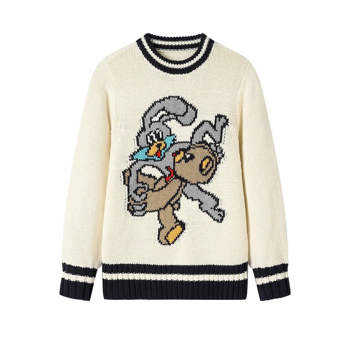 tntntutu - Bunny & Bear Intarsia Knit Sweater sweater tntntutu M