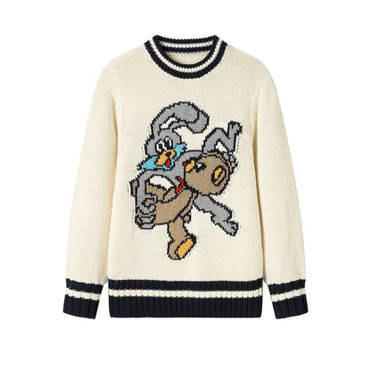 tntntutu - Bunny & Bear Intarsia Knit Sweater sweater tntntutu M