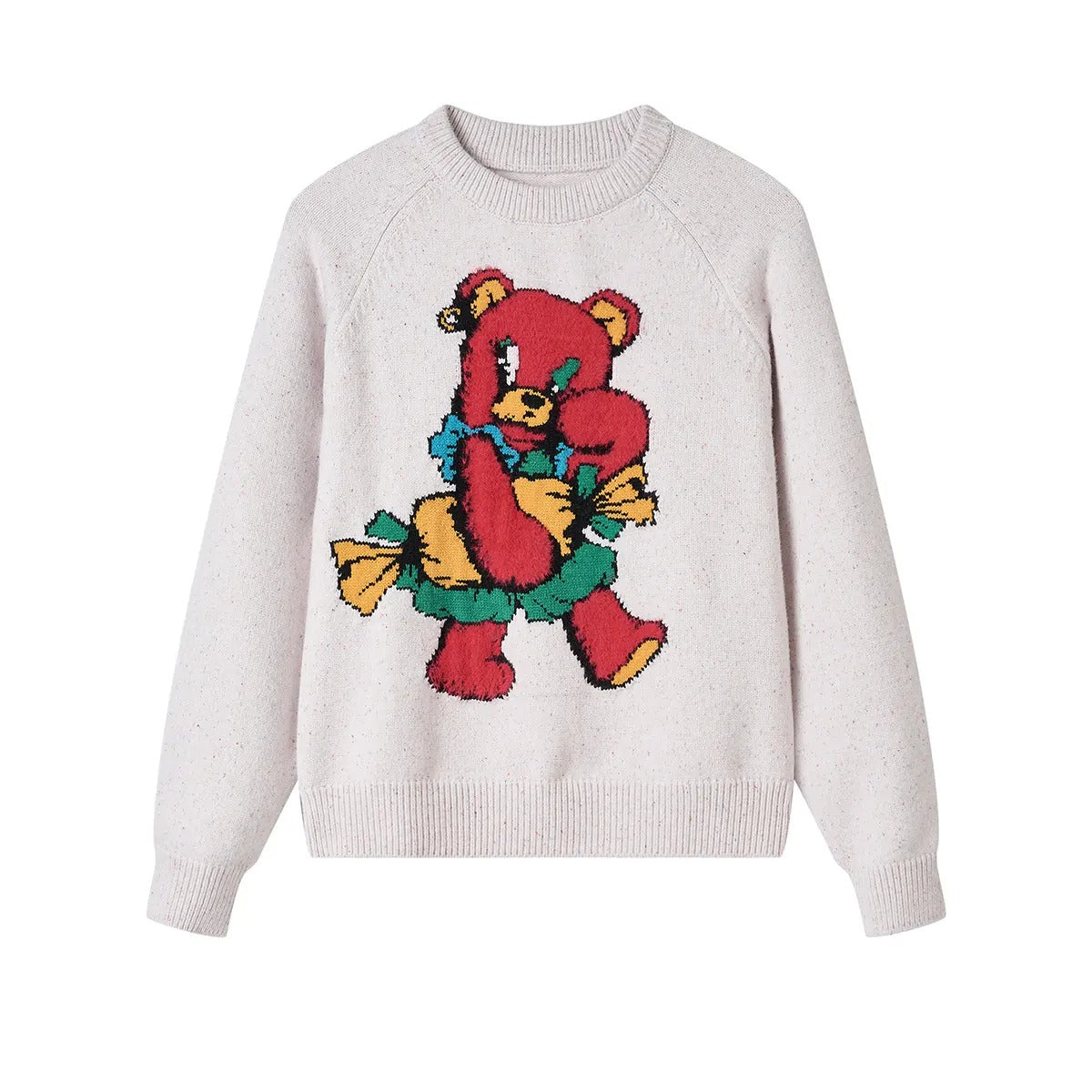 tntntutu - Red Teddy Bear Speckled Knit Sweater sweater tntntutu S