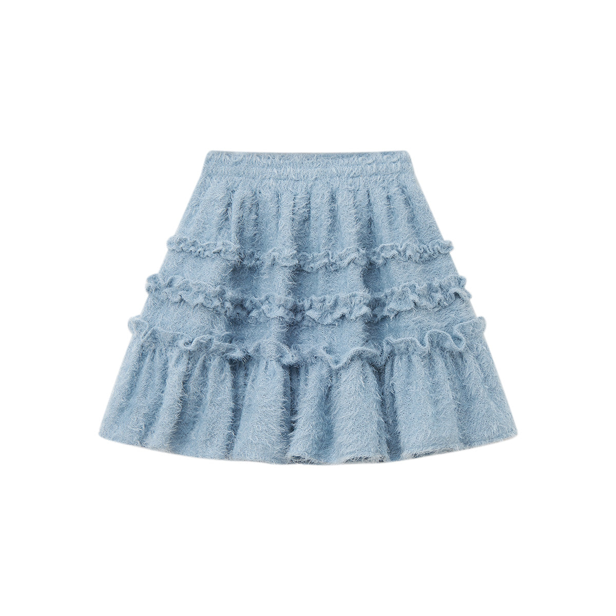 tntntutu - Blue Fuzzy Layered Ruffle Skirt skirt tntntutu