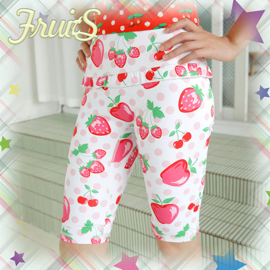 FRUITS - Strawberry Polka Biker Shorts shorts Fruits