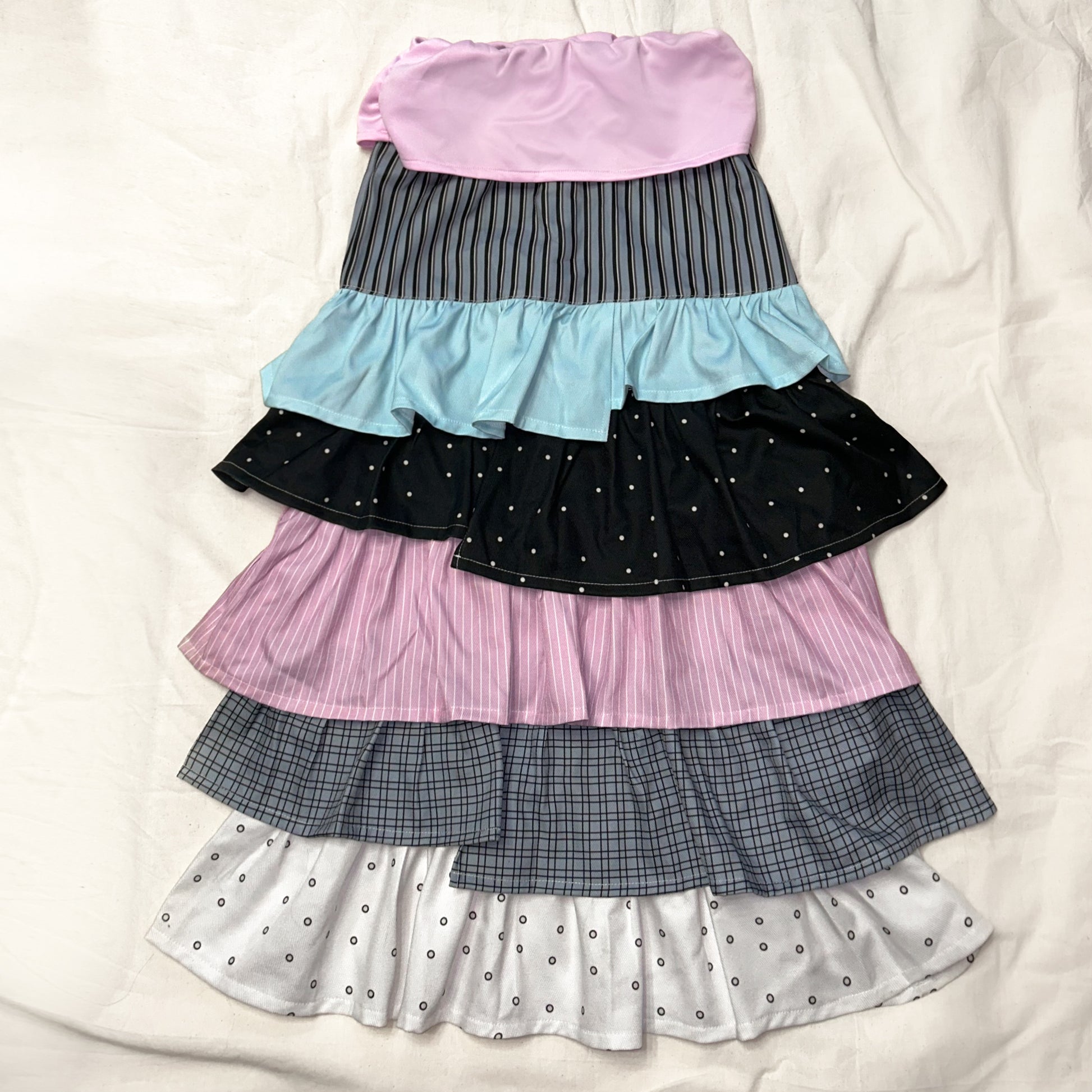 YJM with biubiu Irregular Layered Skirt | Harajuku Colorful Skirt skirt YJM with biubiu