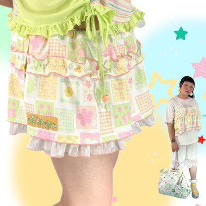 shishihshop – Kawaii Multi-Layer Printed Mini Skirt skirt shishihshop