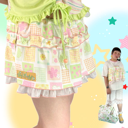 shishihshop – Kawaii Multi-Layer Printed Mini Skirt skirt shishihshop