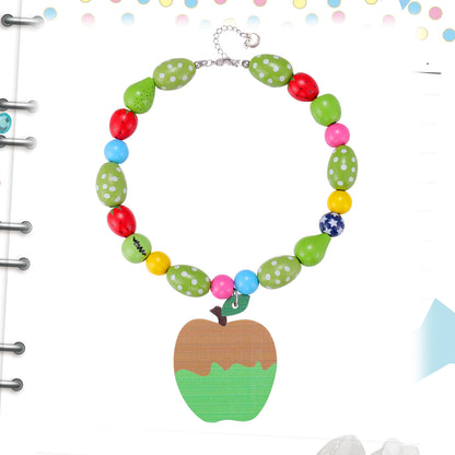 FRUITS Original Necklace | Fruit Apple Wood Bead Necklace necklace Fruits