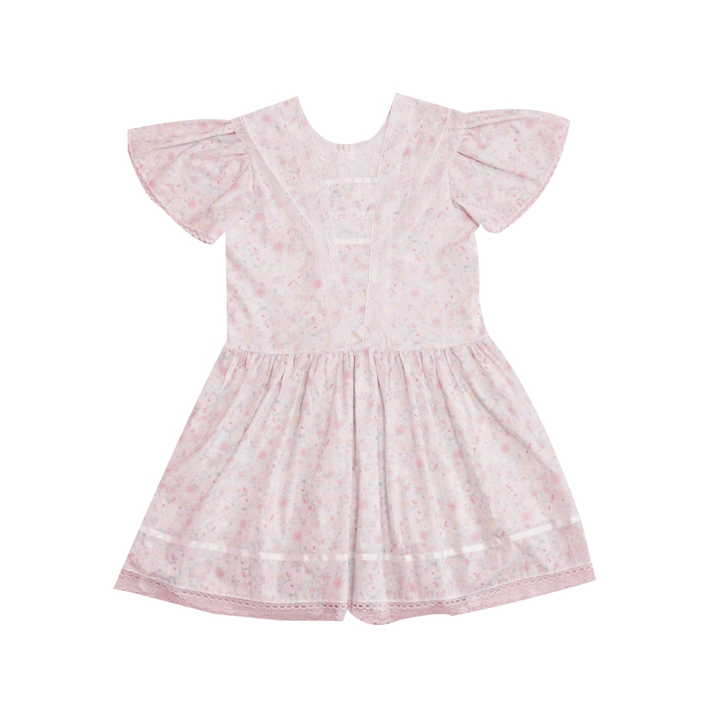 SemenCoicis – Vintage Rose Print Sailor Collar Lace Dress Retro Girl Aesthetic dress SemenCoicis