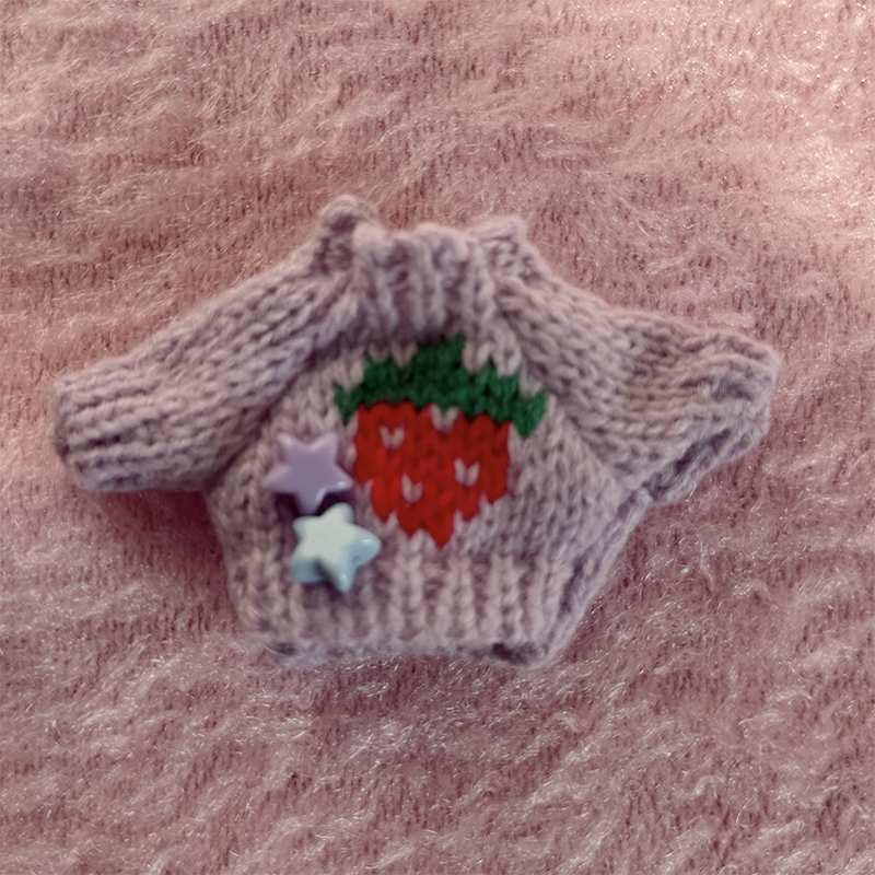 frufru - Kawaii Strawberry Knit Hair Clip hair clip frufru Purple
