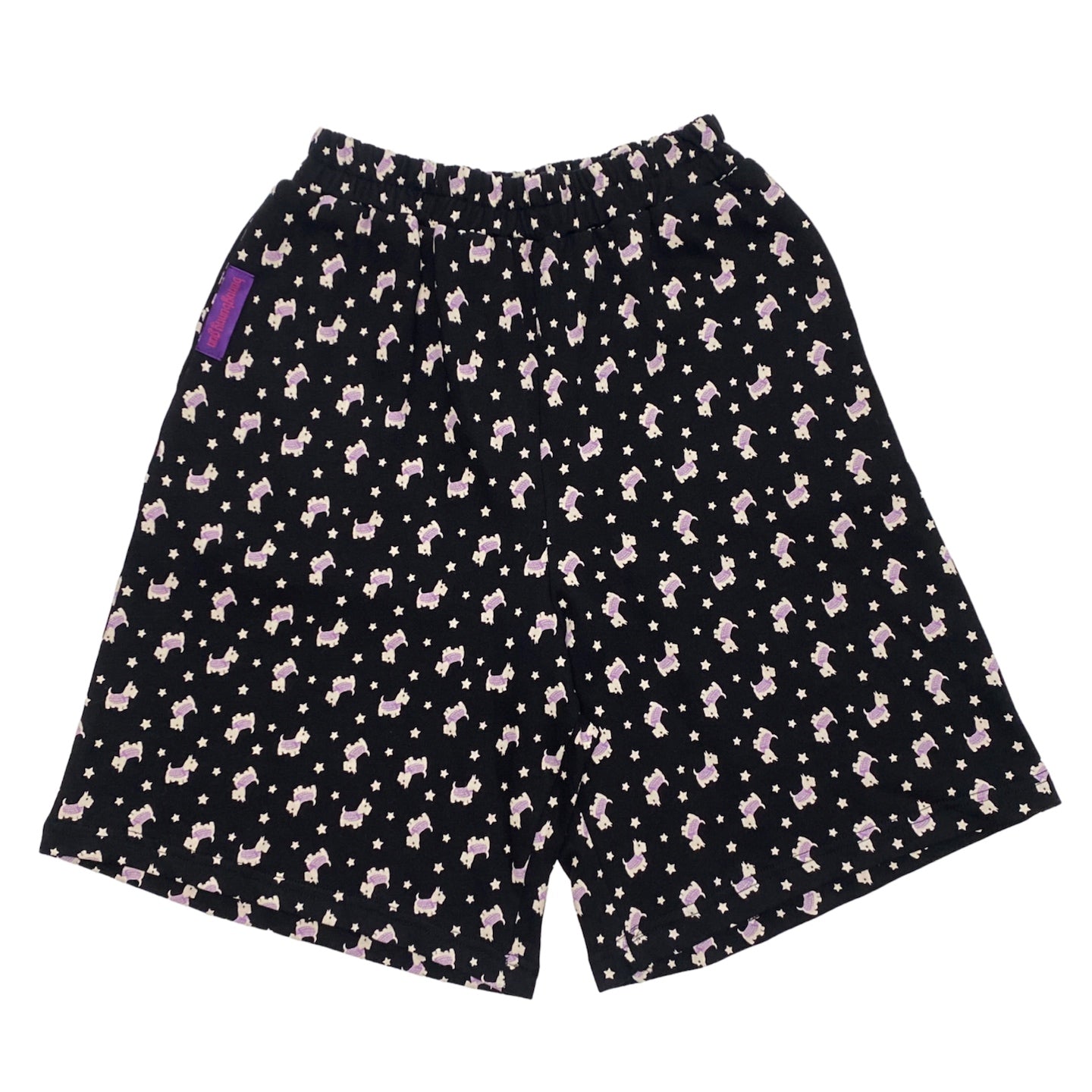 BunnyBunnyGun - Harajuku Shorts Dog Print Elastic Waist Loose Fit shorts bunnybunnygun