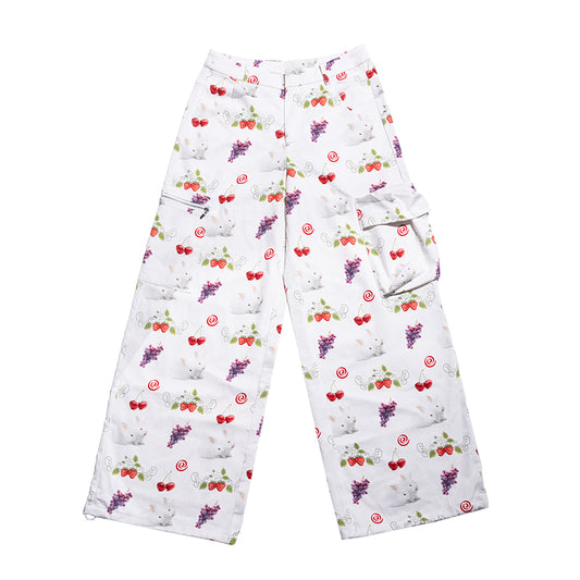 MOF Gift - Bunny Cherry Grape Cargo Pants pants MOF Gift S