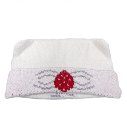 daytoday everyday institute - Strawberry Cat Ear Knit Beanie hat daytoday everyday institute