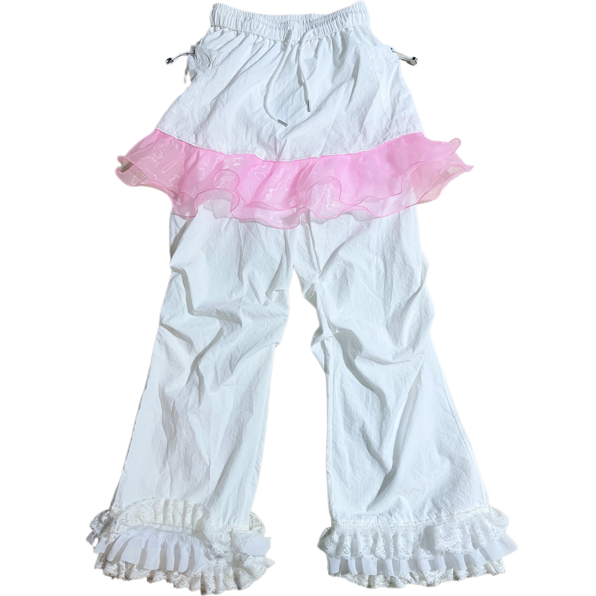 LEERROO Lace Wide-Leg Pants | Harajuku Cute Casual Trousers pants Leerroo
