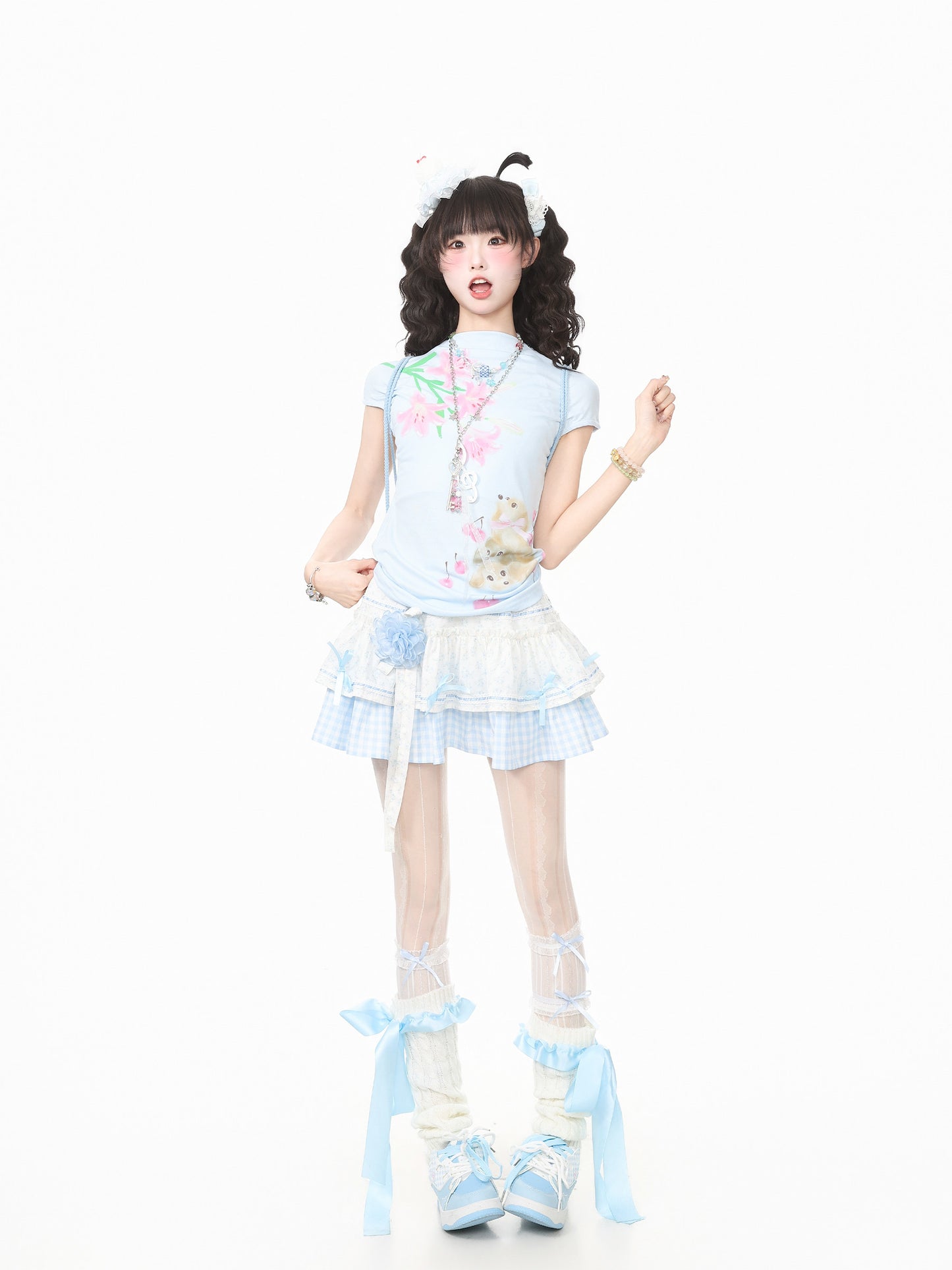 Languid Park - Lace Tie Tiered Skirt skirt Languid Park
