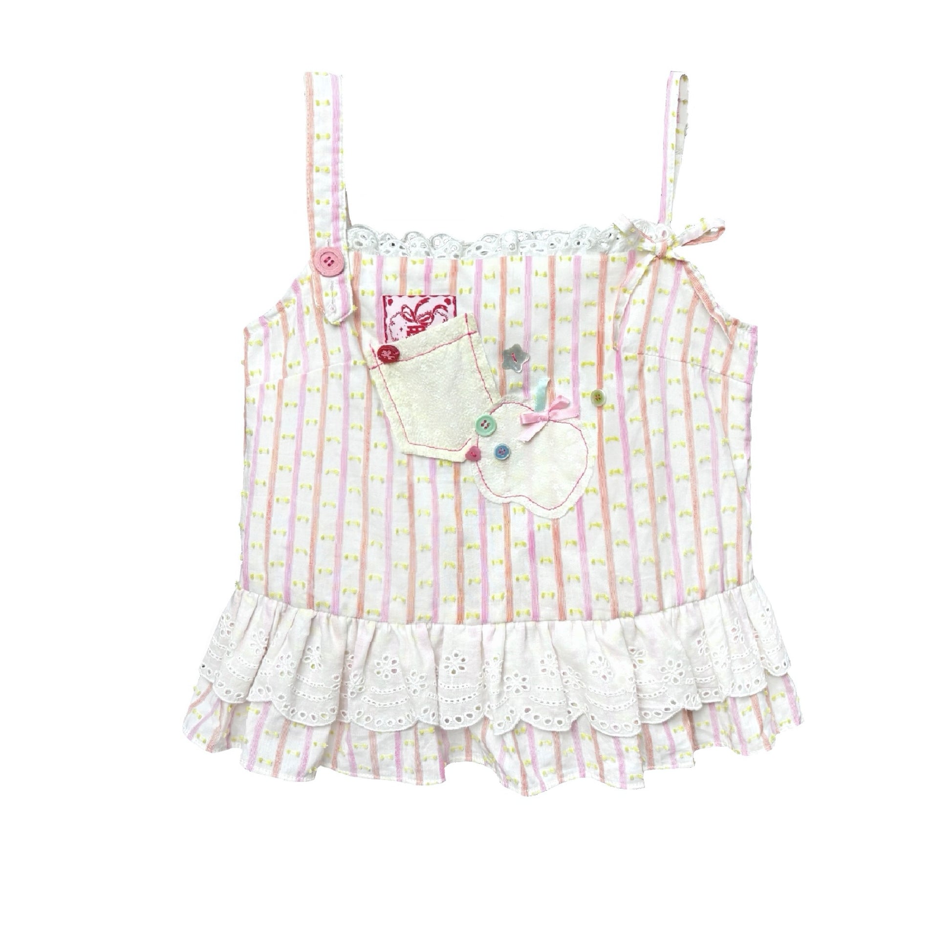 Kawaii Lace Camisole – Apple Print Crop camisole Disorder