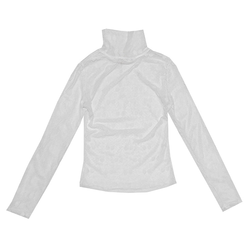 daytoday everyday institute - Girly Kei Cherry Turtleneck Top shirt daytoday everyday institute S