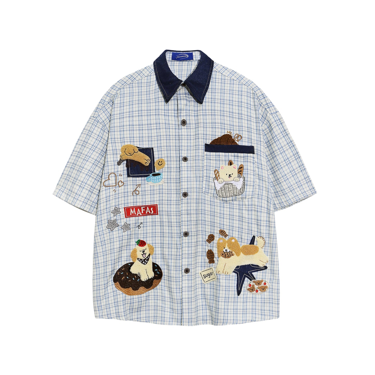 Languid Park - Puppy Plaid Polo Shirt shirt Languid Park M