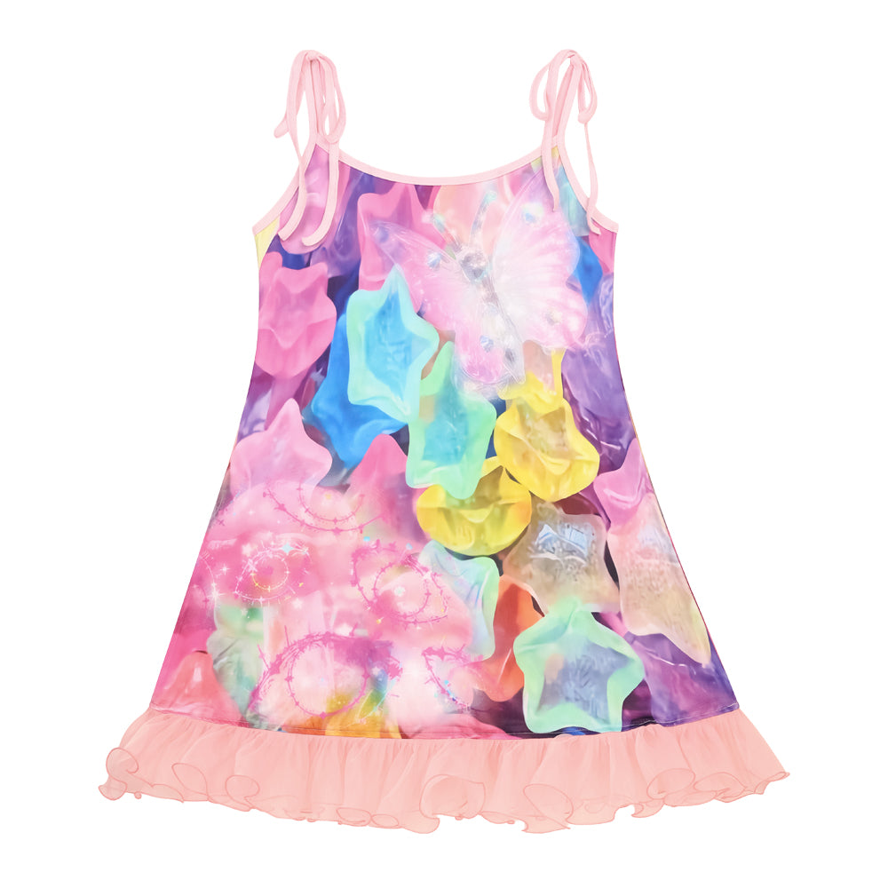 NIHON KIDS – Decora Kei Butterfly & Star Print Camisole Dress dress NIHON KIDS