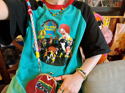 made in zzz – Cartoon Raglan Cotton Tee shirt made in zzz