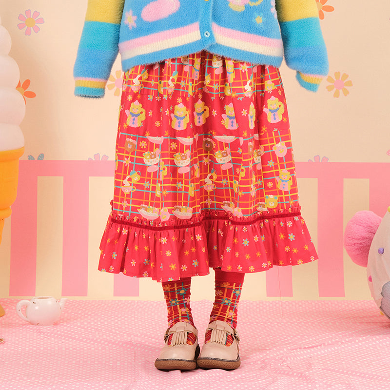 NIKKOU - Kawaii Embroidered Towel Lace Skirt skirt Nikkou home S