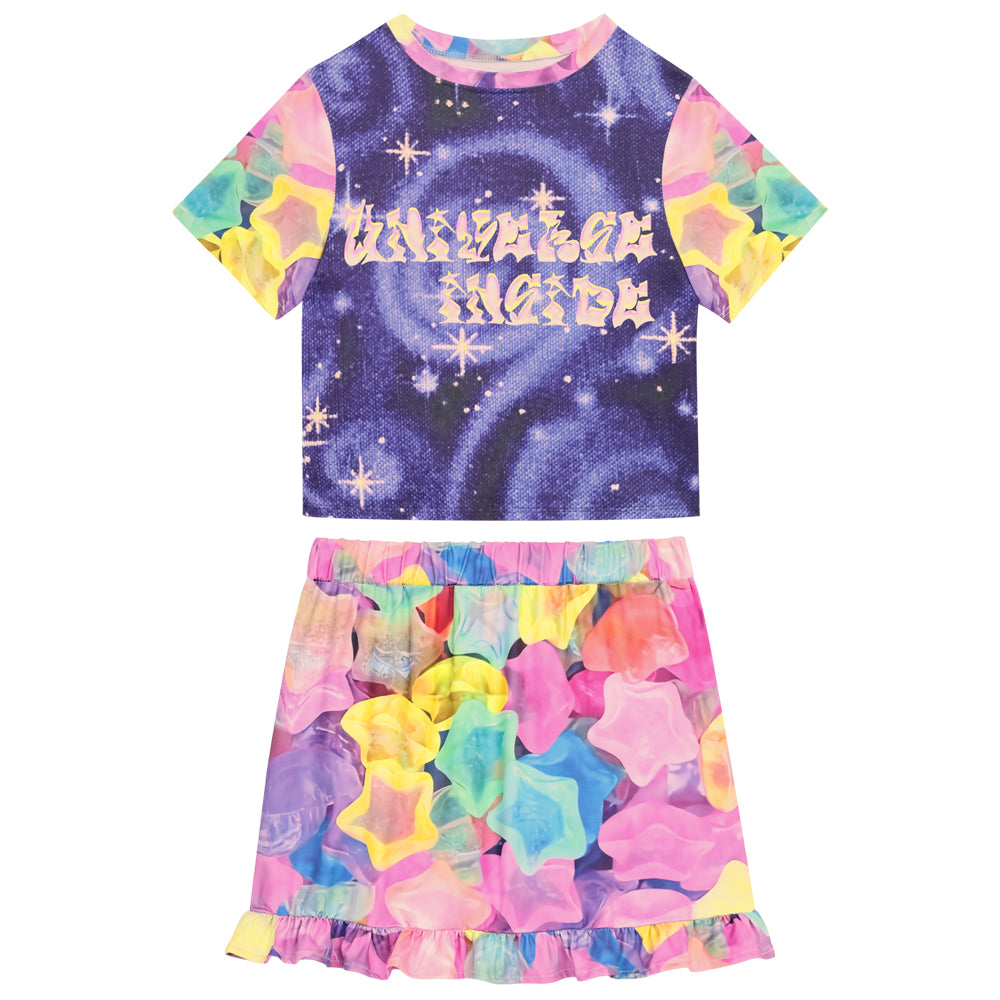 NIHON KIDS - Decora Kei Set Spiral Star Print Colorful set NIHON KIDS