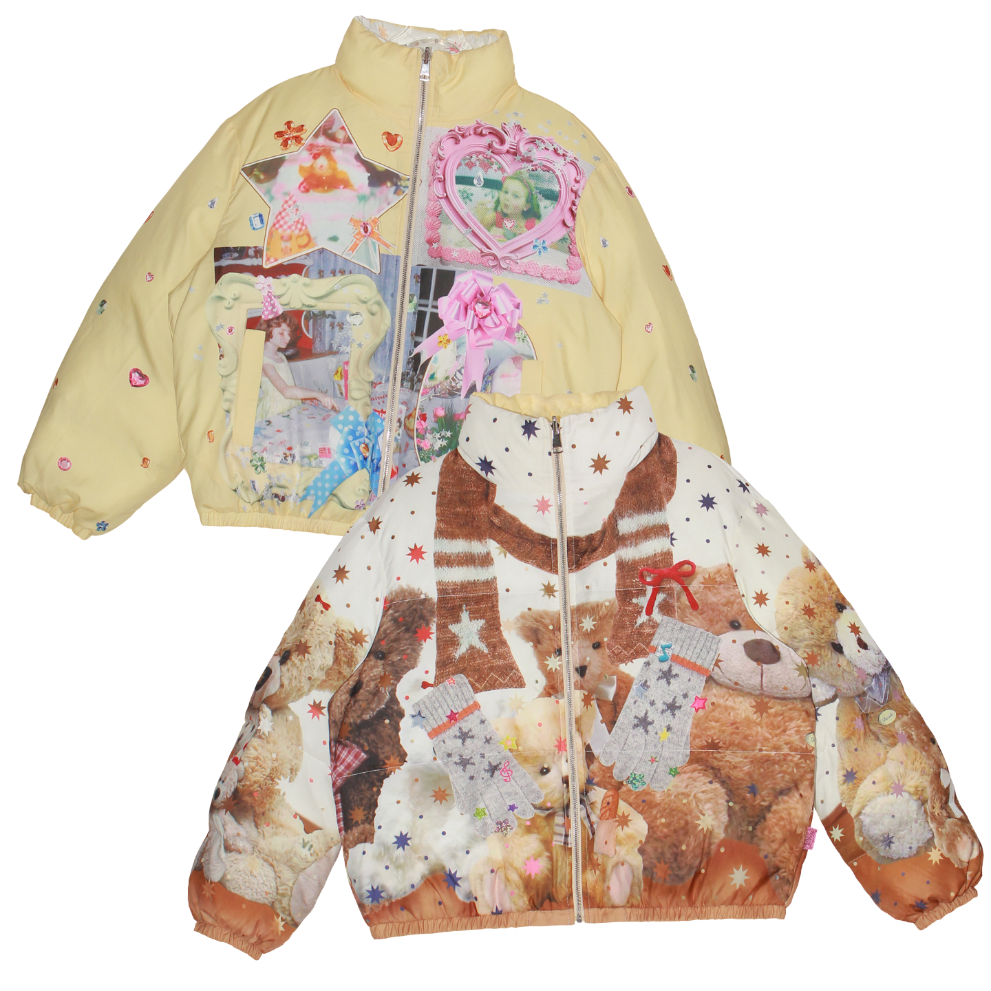 NeogoMade - Kawaii Reversible Sweet Short Jacket jacket NeogoMade Yellow S