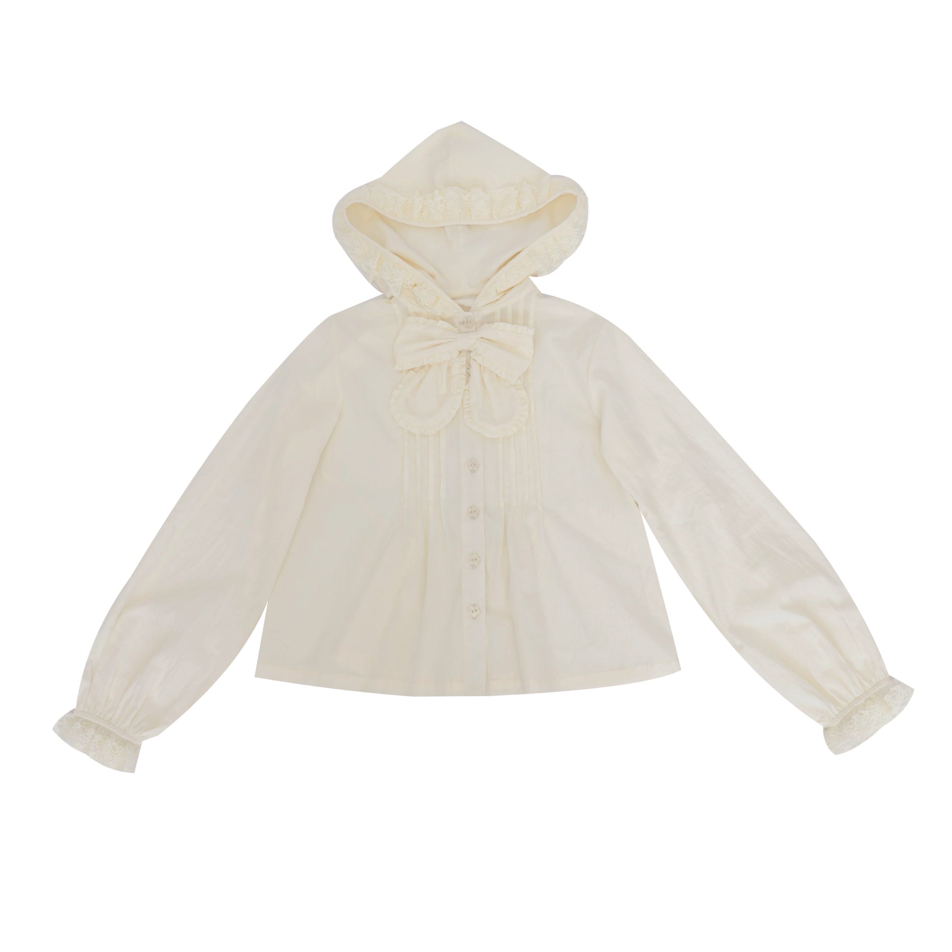 SemenCoicis - Lace Hood Bow Blouse shirt SemenCoicis