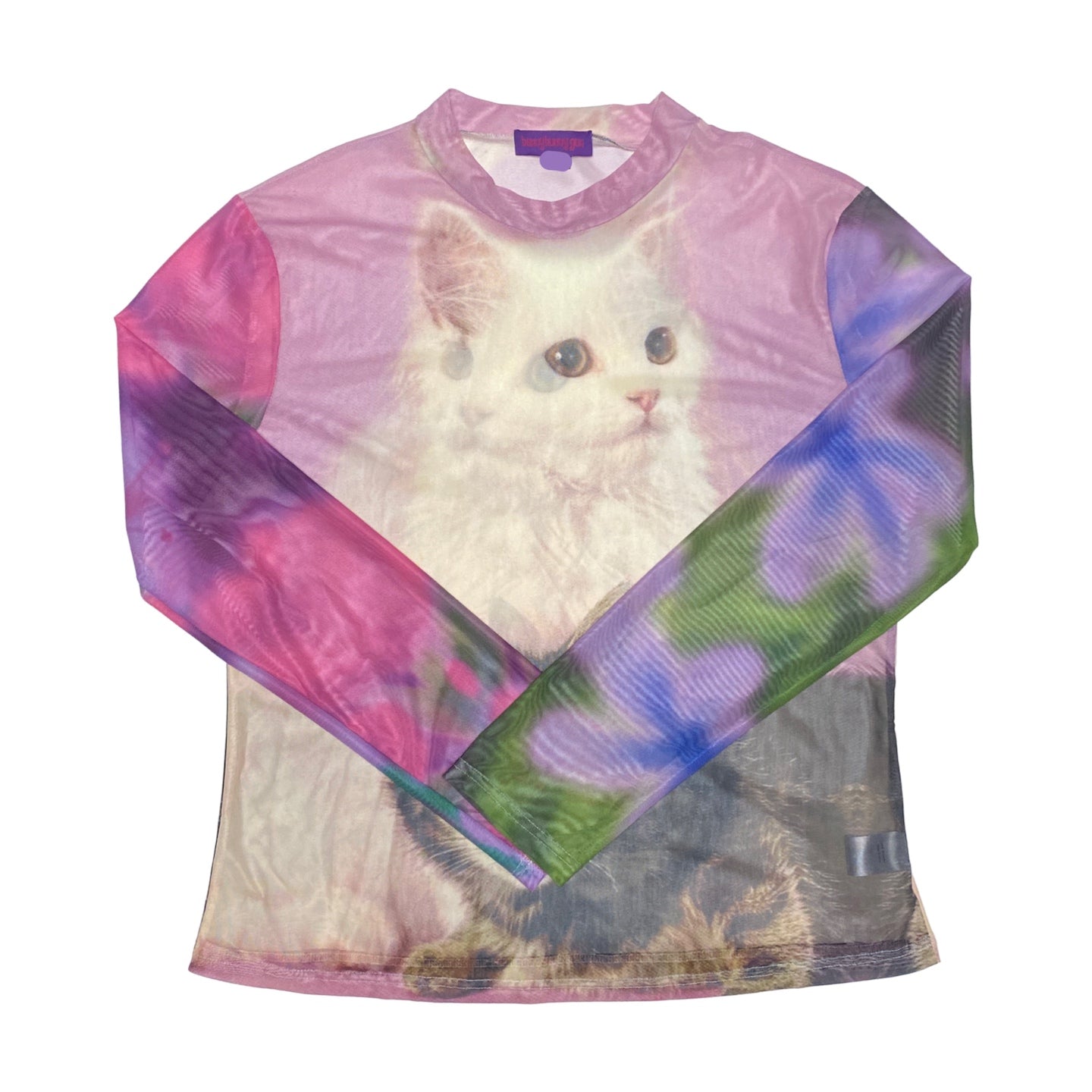 Kawaii Vintage Shirt – Cat Print Long Sleeve shirt bunnybunnygun