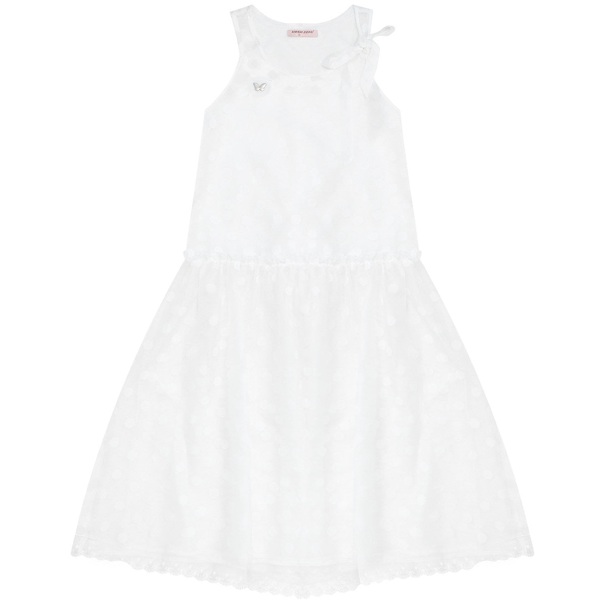 ziziFei - White Polka Dot Mesh Dress overskirt ziziFei S