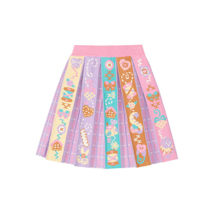 LutraJump - Decora Kei Plaid Knit Skirt skirt Lutra Jump S