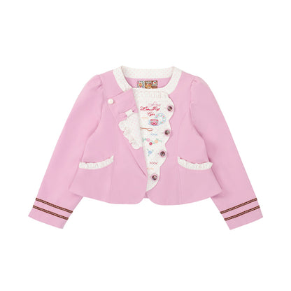 utra Jump - Kawaii Blazer Vintage Pink Brown Jacket jacket Lutra Jump Pink S