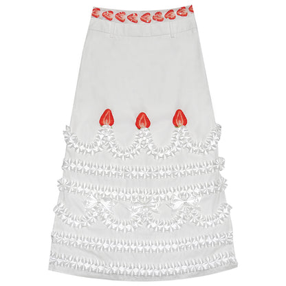 daytoday everyday institute - Kawaii Cake Print Pencil Skirt Slim Fit High Waist skirt daytoday everyday institute S