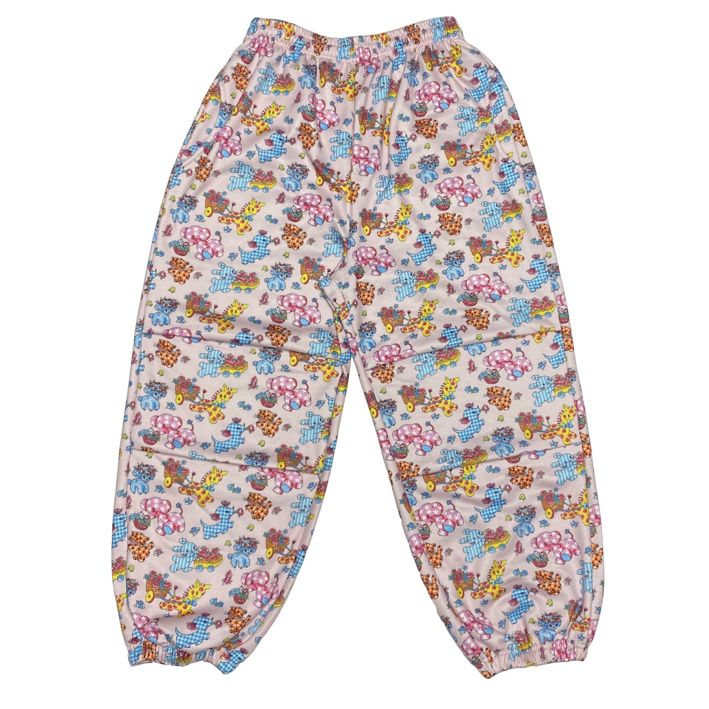 BunnyBunnyGun - Harajuku Vintage Animal Sweatpants Pink Fleece Loose pants bunnybunnygun One Size