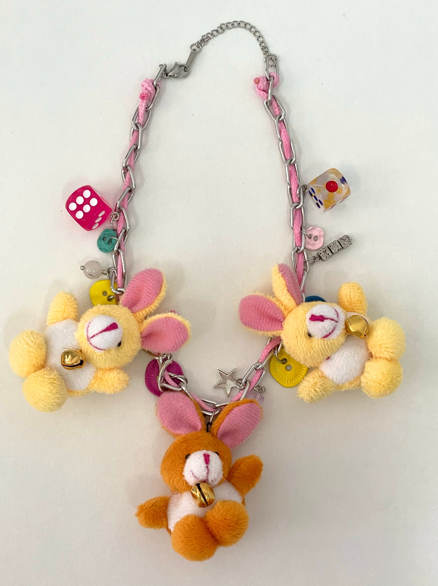 Salty Gummy - Y2K Plush Doll Necklace Handmade Quirky Choker necklace Salty Gummy