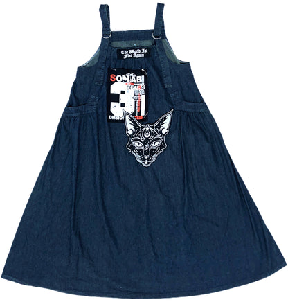 Leerroo - Y2K Vintage Denim Pinafore Dress dress Leerroo M