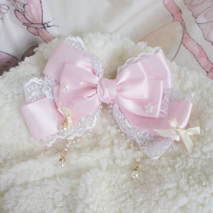 MaoJiang Lace Bow Pearl Hair Clip | Lolita Princess Headwear hair clip maojiang