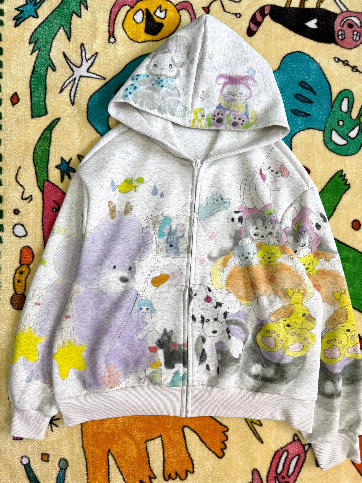Robootoo - Animal Doodle Zip-Up Tracksuit Set set Robootoo Top S