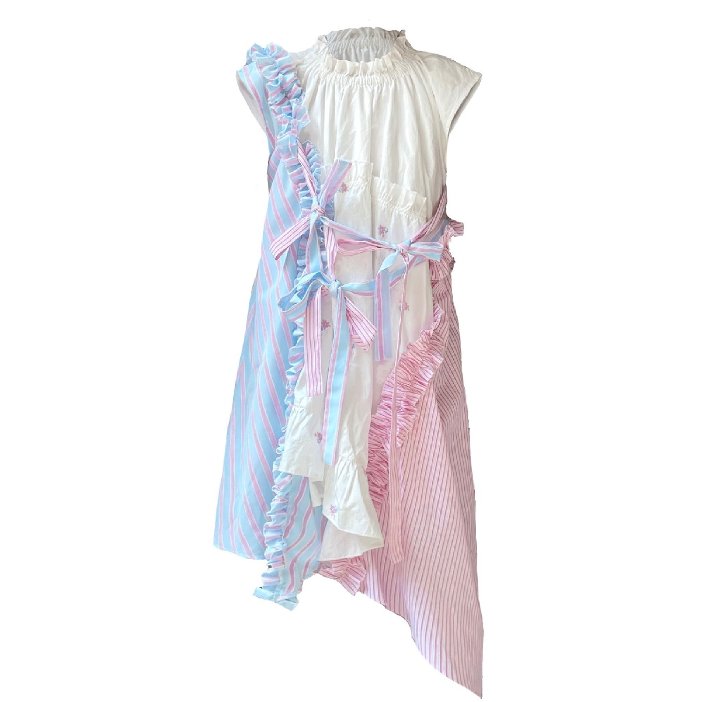 ShiChang Dopamine Dress | Pink Blue Patchwork Dress | Sweet Cool Irregular Summer Dress dress ShiChang