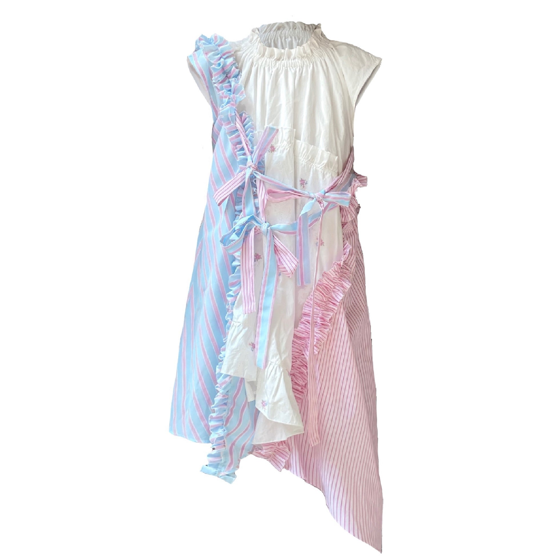 ShiChang Dopamine Dress | Pink Blue Patchwork Dress | Sweet Cool Irregular Summer Dress dress ShiChang