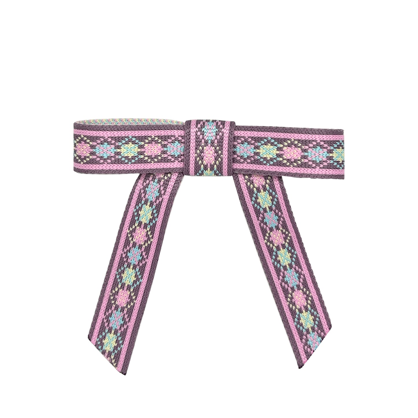 tntntutu - Two-Tone Bow Jacquard Hair Clip hair clip tntntutu Pink