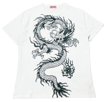 LEERROO - Chinese Style Dragon Print T-Shirt & Skirt Set set Leerroo