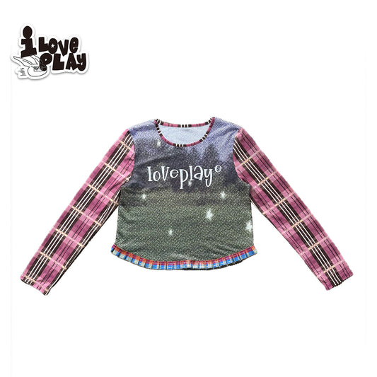 Loveplay - Y2K Mesh Top Sheer Summer Picnic Sun Protection shirt loveplay Pink S