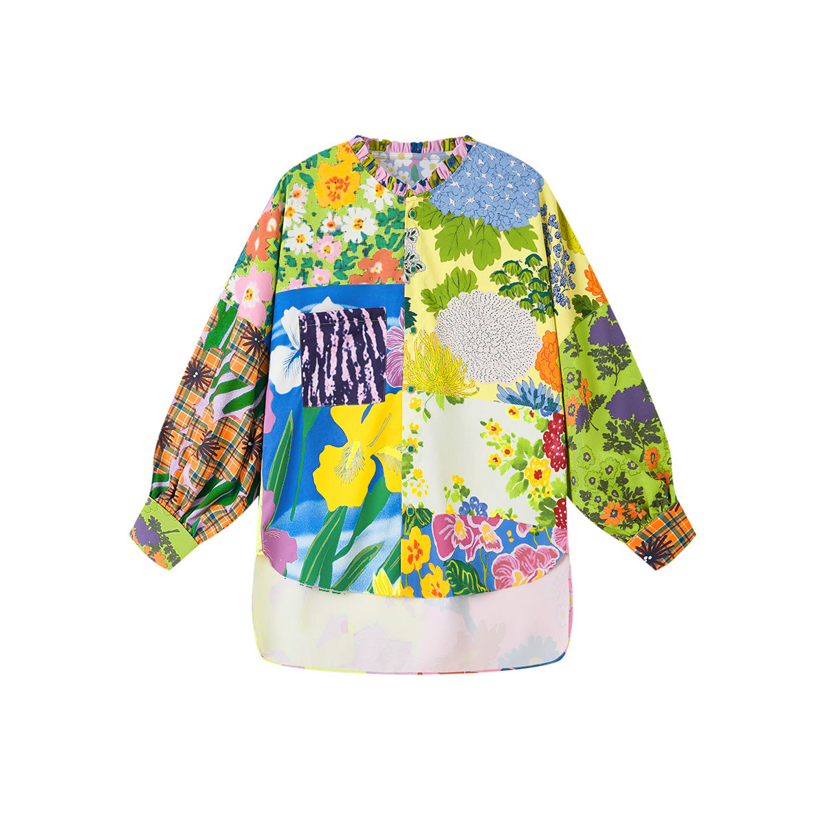 tntntutu - Patchwork Floral Vintage Blouse shirt tntntutu