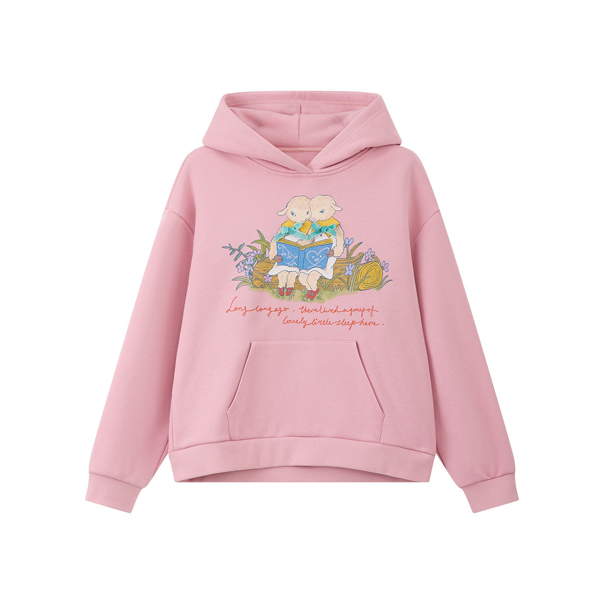 tntntutu - Dopamine Pink Lamb Print Hoodie Kawaii Hand-Drawn Cute Pullover hoodie tntntutu S