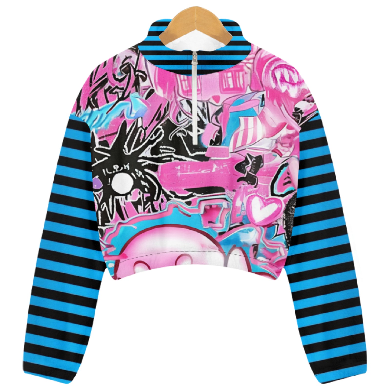LEERROO - Subculture Striped Fleece Print Sweatshirt jacket Leerroo M