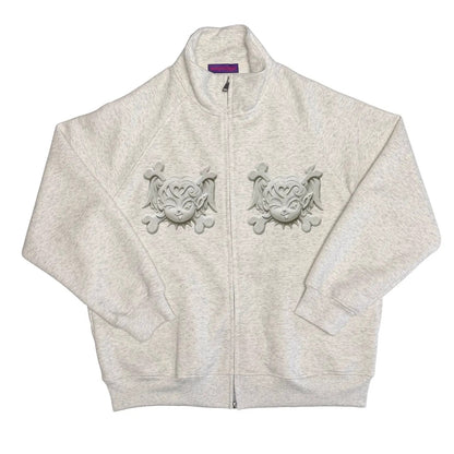 bunnybunnygun - Oversized Demon Girl Zip-Up Hoodie hoodie bunnybunnygun M