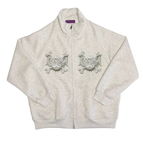 bunnybunnygun - Oversized Demon Girl Zip-Up Hoodie hoodie bunnybunnygun M