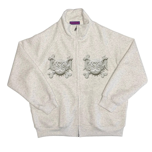 bunnybunnygun - Oversized Demon Girl Zip-Up Hoodie hoodie bunnybunnygun M