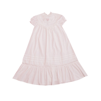 SemenCoicis - Vintage Floral Embroidered Pleated White Dress Retro Girl Style dress SemenCoicis