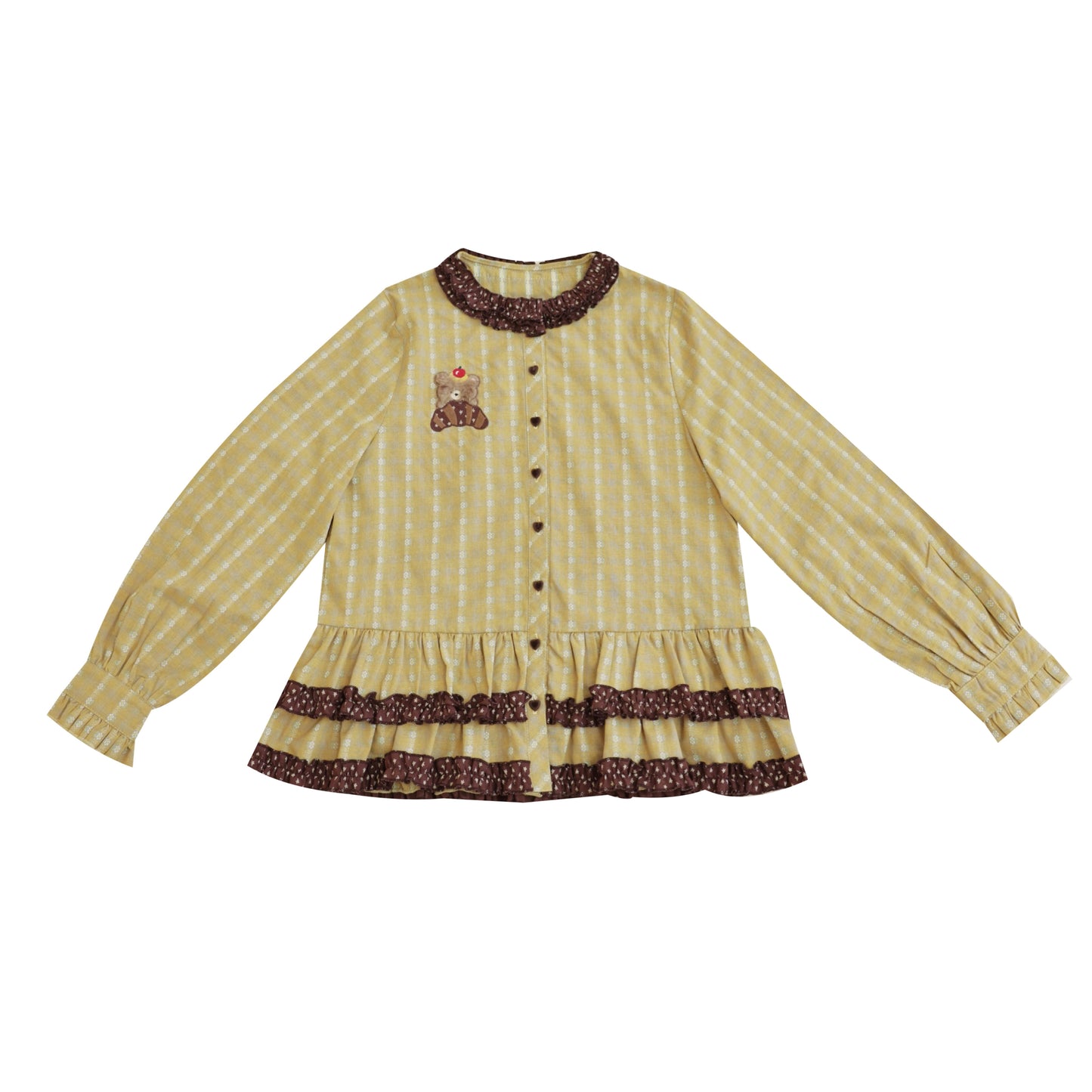 SemenCoicis - Kawaii Vintage Bear Embroidered Shirt blouse SemenCoicis S