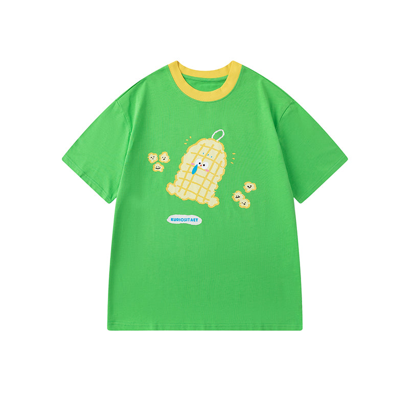 KURIOSITAET - Decora Kei Green Graphic T-Shirt tshirt KURIOSITAET