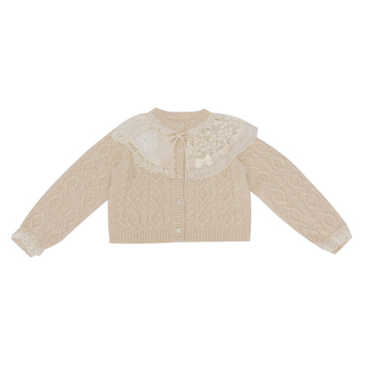 SemenCoicis - Lace Collar Cable Sweater cardigan SemenCoicis S